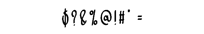 Acoustic Brush Font OTHER CHARS