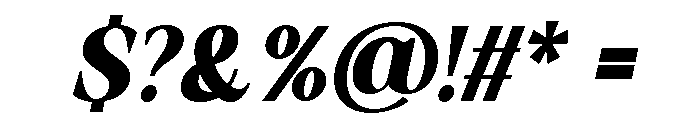 Actrist Stylish Black Italic Font OTHER CHARS