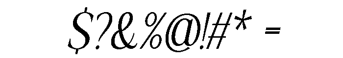 Actrist Stylish Light Italic Font OTHER CHARS