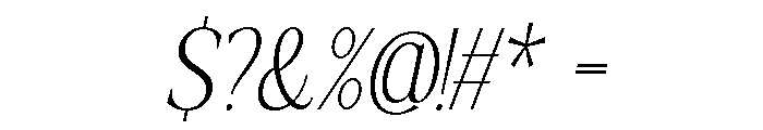 Actrist Stylish Thin Italic Font OTHER CHARS
