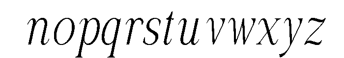 Actrist Stylish Thin Italic Font LOWERCASE