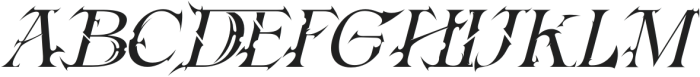 ACROSS Regular Italic otf (400) Font UPPERCASE