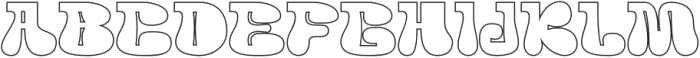 Acaphy Outline otf (400) Font UPPERCASE