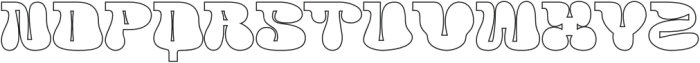 Acaphy Outline otf (400) Font UPPERCASE