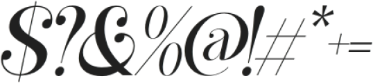 Acayura Italic otf (400) Font OTHER CHARS