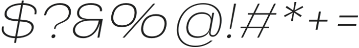 Accio Extralight Italic otf (200) Font OTHER CHARS