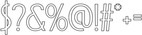 Acello Outline otf (400) Font OTHER CHARS