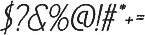 Acello Rough Italic otf (400) Font OTHER CHARS