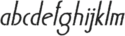 Acello Rough Italic otf (400) Font LOWERCASE