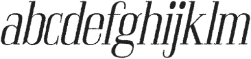 Acelon Rough Italic otf (400) Font LOWERCASE