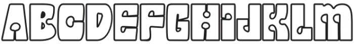 AcesHigh Outline Regular otf (400) Font UPPERCASE