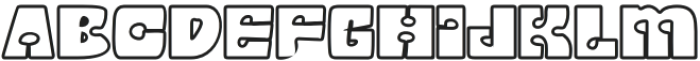 AcesHigh Outline Regular otf (400) Font LOWERCASE