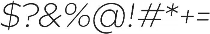Acherus Grotesque UltraLight Italic otf (300) Font OTHER CHARS