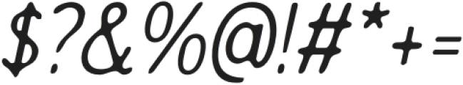 AchielloBlur-Italic otf (400) Font OTHER CHARS