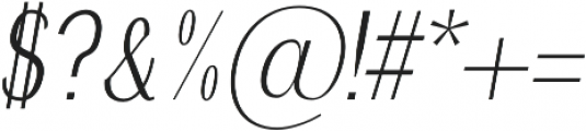 Ackley Light Italic otf (300) Font OTHER CHARS