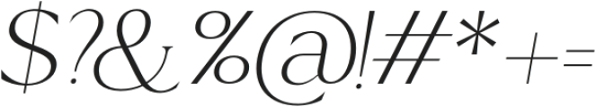 Acosta Italic Thin Italic otf (100) Font OTHER CHARS