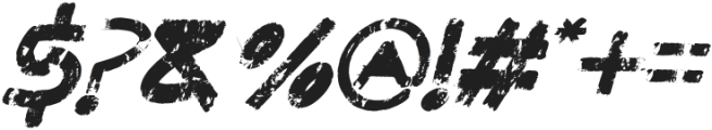 Across Grunge Regular Italic otf (400) Font OTHER CHARS
