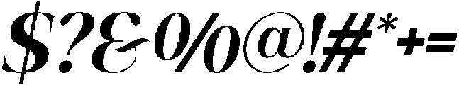 Acthirey Oblique otf (400) Font OTHER CHARS