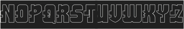 Action Reaction-Hollow-Inverse otf (400) Font UPPERCASE