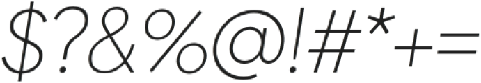 Active Uno ExtraLight Italic otf (200) Font OTHER CHARS