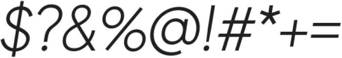 Active Uno Light Italic otf (300) Font OTHER CHARS