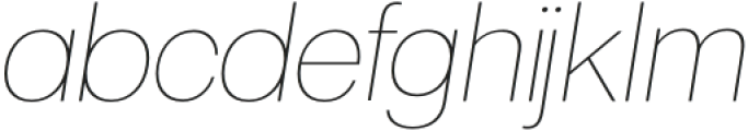 Active Uno Thin Italic otf (100) Font LOWERCASE