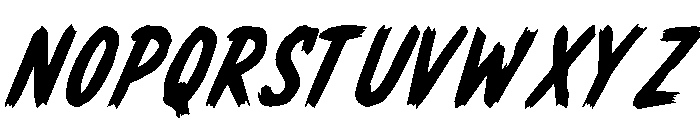 Academic Brush Italic Demo Italic Font UPPERCASE