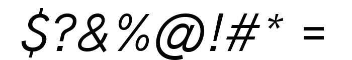 Acari Sans Italic Font OTHER CHARS