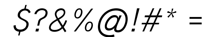 Acari Sans Light Italic Font OTHER CHARS