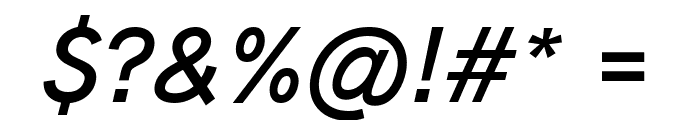 Acari Sans SemiBold Italic Font OTHER CHARS