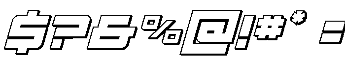 Ace of Swords 3D Italic Font OTHER CHARS