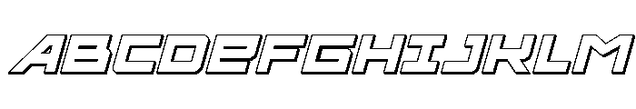Ace of Swords 3D Italic Font UPPERCASE