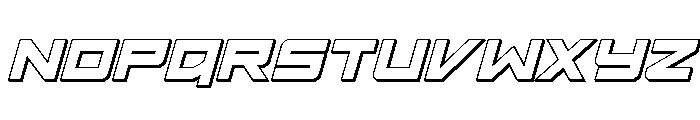 Ace of Swords 3D Italic Font LOWERCASE