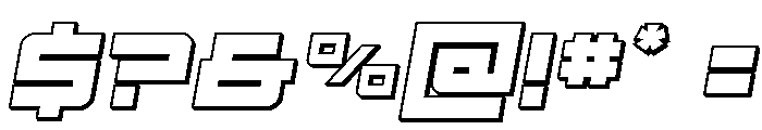 Ace of Swords 3D Semi-Italic Font OTHER CHARS