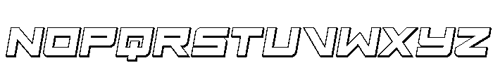 Ace of Swords 3D Semi-Italic Font UPPERCASE