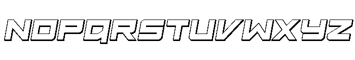 Ace of Swords 3D Semi-Italic Font LOWERCASE