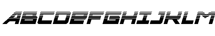 Ace of Swords Halftone Italic Font UPPERCASE