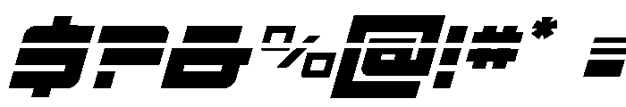 Ace of Swords Laser Italic Font OTHER CHARS