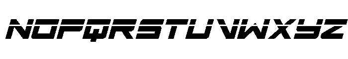 Ace of Swords Laser Italic Font UPPERCASE