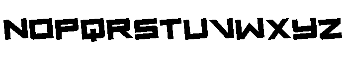 Ace of Swords Rotated Font UPPERCASE