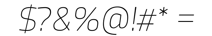 Acephimere Thin Italic Font OTHER CHARS