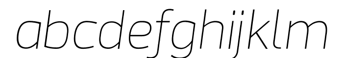 Acephimere Thin Italic Font LOWERCASE