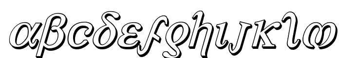 Achilles 3D Italic Font LOWERCASE