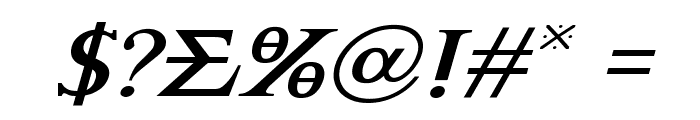 Achilles Expanded Italic Font OTHER CHARS