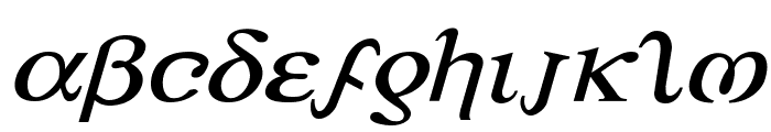 Achilles Expanded Italic Font LOWERCASE