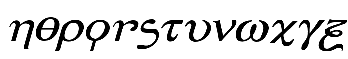Achilles Expanded Italic Font LOWERCASE