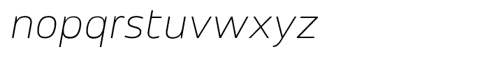Accord Thin Italic Font LOWERCASE