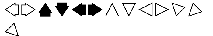 Acta Symbols Arrows Font UPPERCASE
