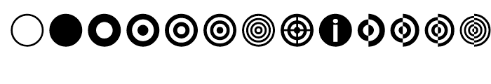 Acta Symbols Circles Font LOWERCASE