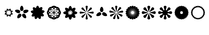 Acta Symbols Flowers Font UPPERCASE